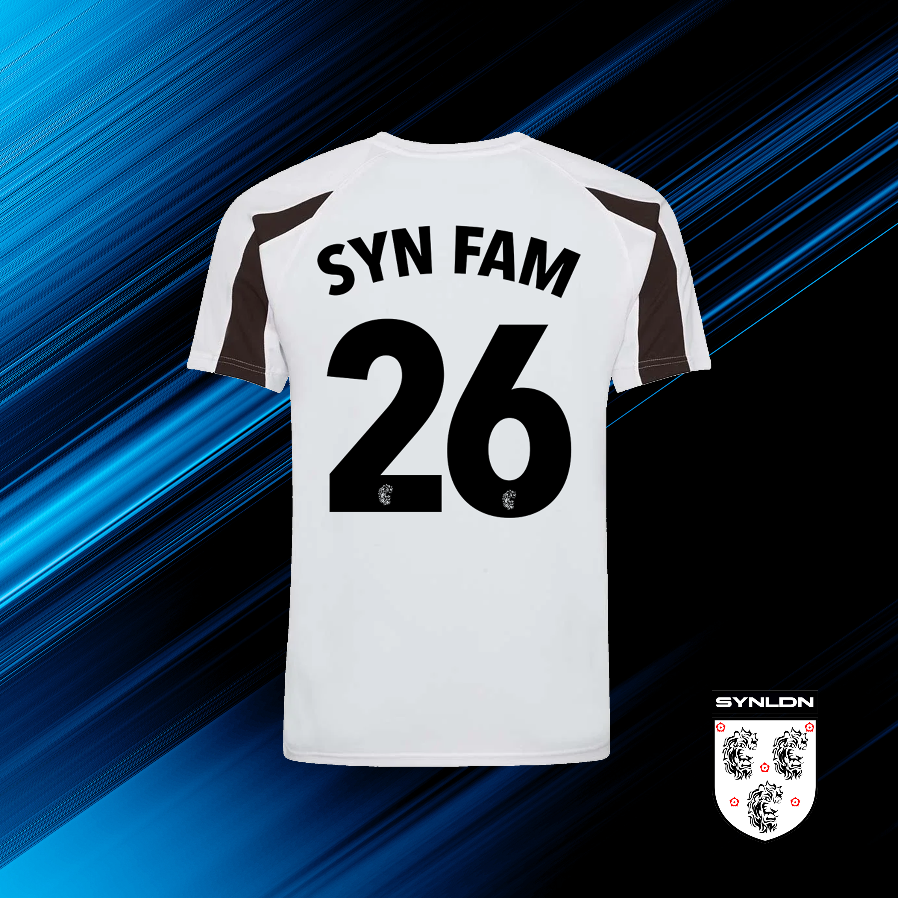 SYNLDN x SYNFAM White Football Top
